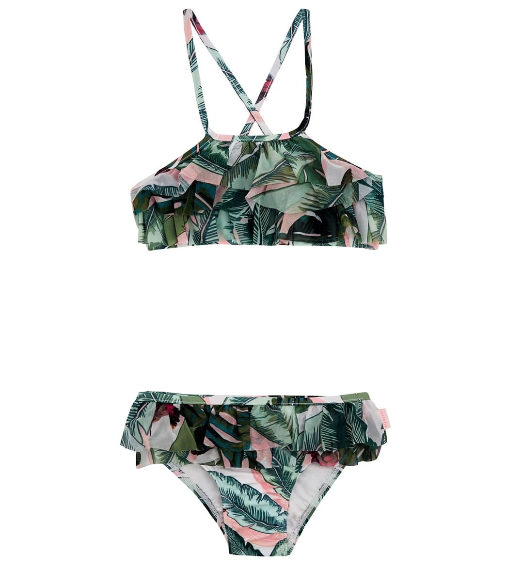 Seafolly Girls Girls' Palm Beach Frill Two Piece Bikini Set (Toddler, Little Kid)