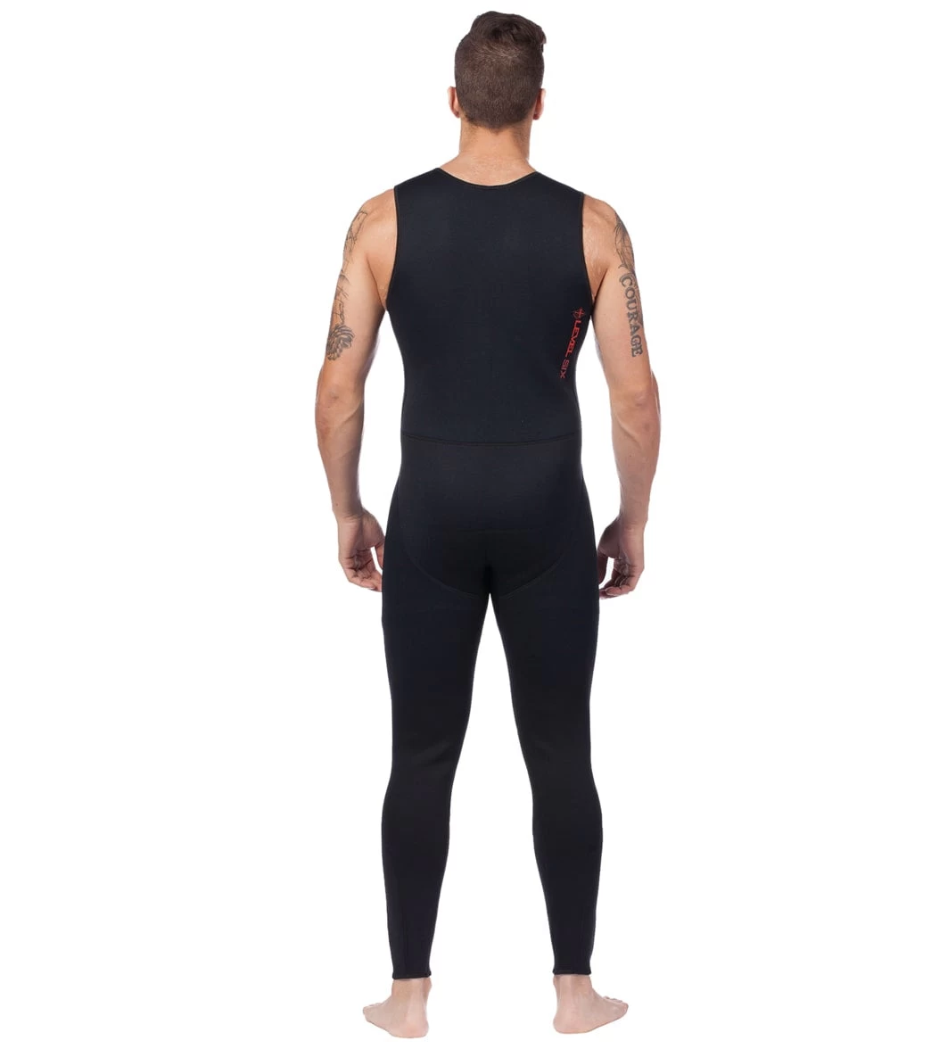 Level Six Men's Farmer John Front Zip Long John Neoprene Wetsuit - Image 2
