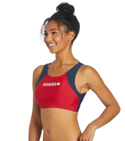 Guard Active High Neck Crop Bikini Top