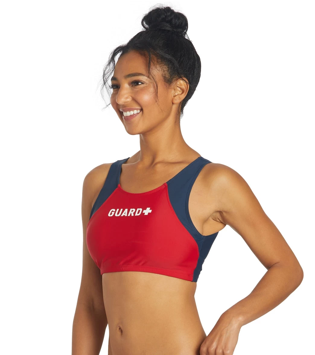 Guard Active High Neck Crop Bikini Top