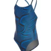 Swirl Thin Strap One Piece Swimsuit Youth (22-28)