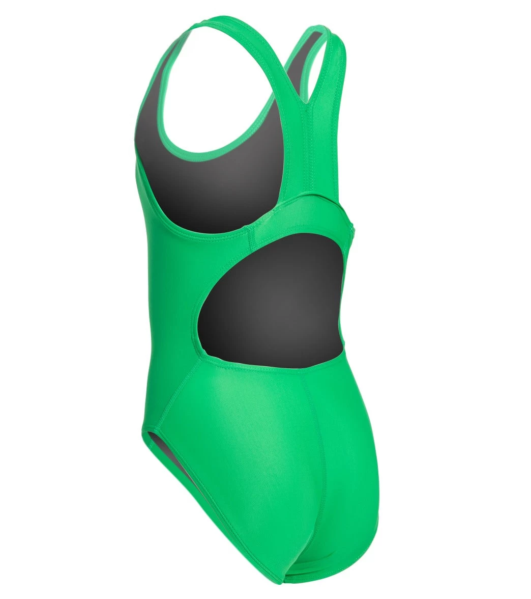 Essential Solid Wide Strap One Piece Swimsuit Youth (22-28) - Image 2