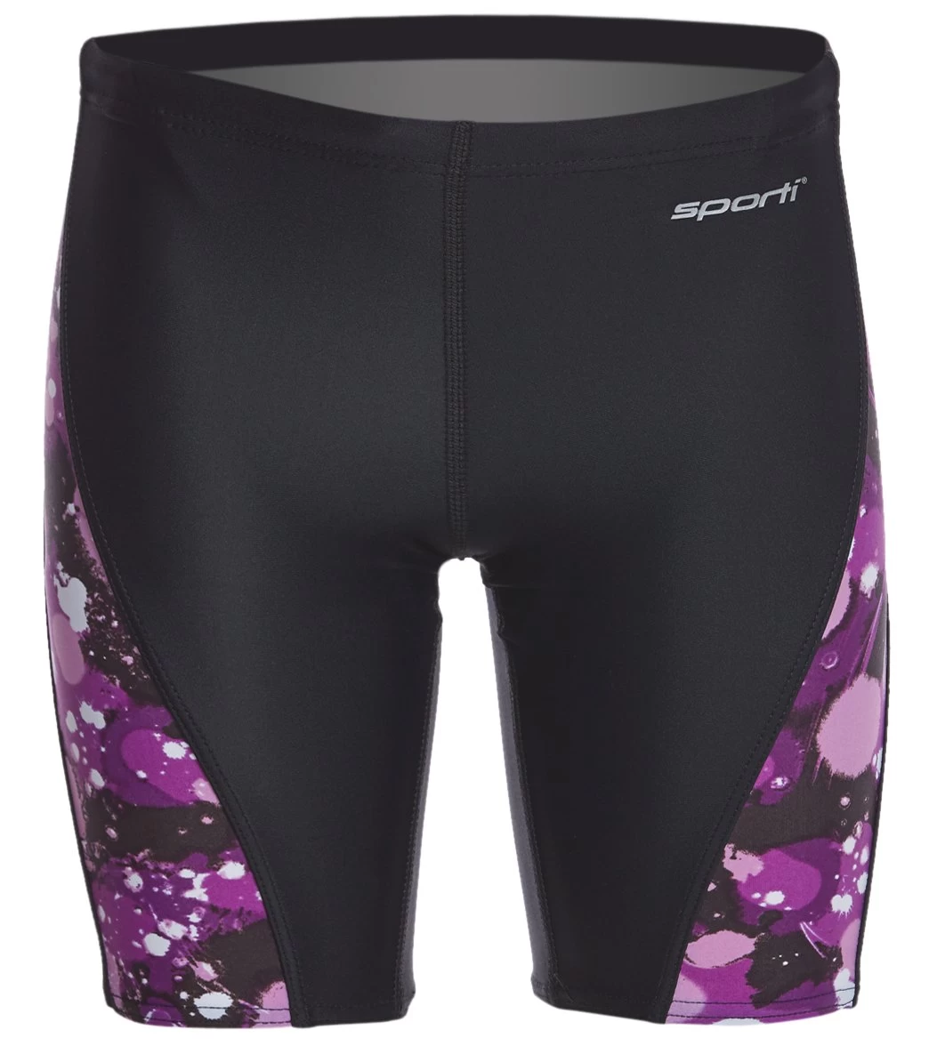 Paint Splatter Piped Splice Jammer Swimsuit Youth (22-28) - Image 2