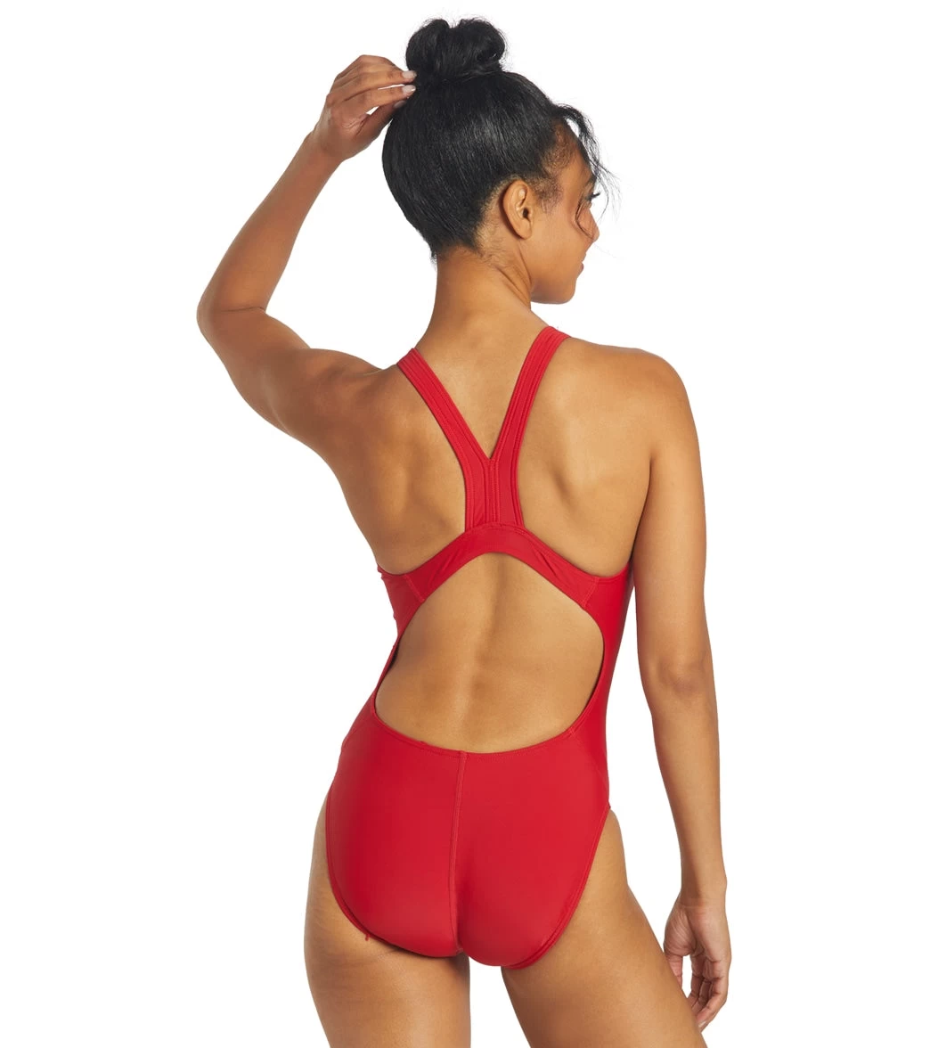Guard Solid Wide Strap One Piece Swimsuit - Image 3
