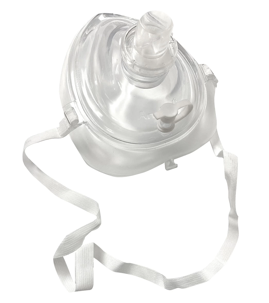 Ambu CPR Mask With O2 Inlet, Headstrap, Gloves, And Wipes, Blank No Logo - Image 3