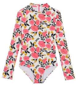 Billabong Long Sleeve One Piece Swimsuit (Little Kid, Big Kid)