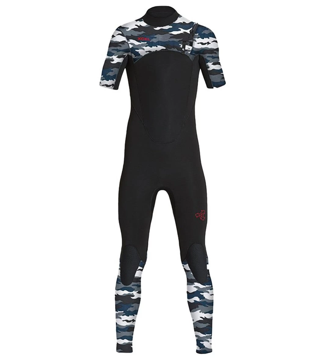 Xcel Boys' Comp 2mm Short Sleeve Fullsuit Wetsuit (Big Kid)