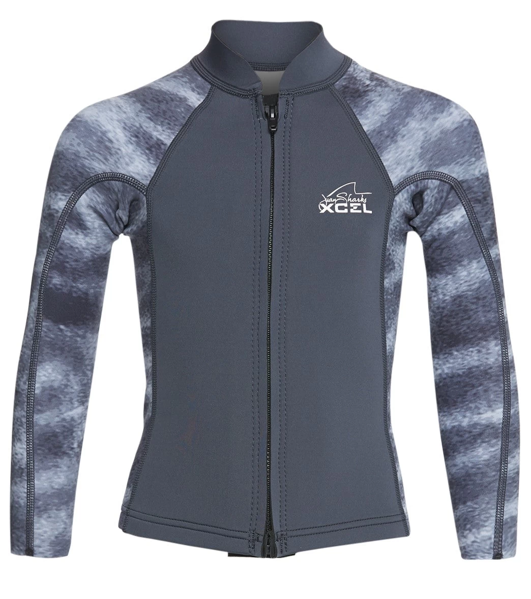 Xcel Juan Sharks Axis 2/1mm Long Sleeve Front Zip Jacket (Little Kid, Big Kid)