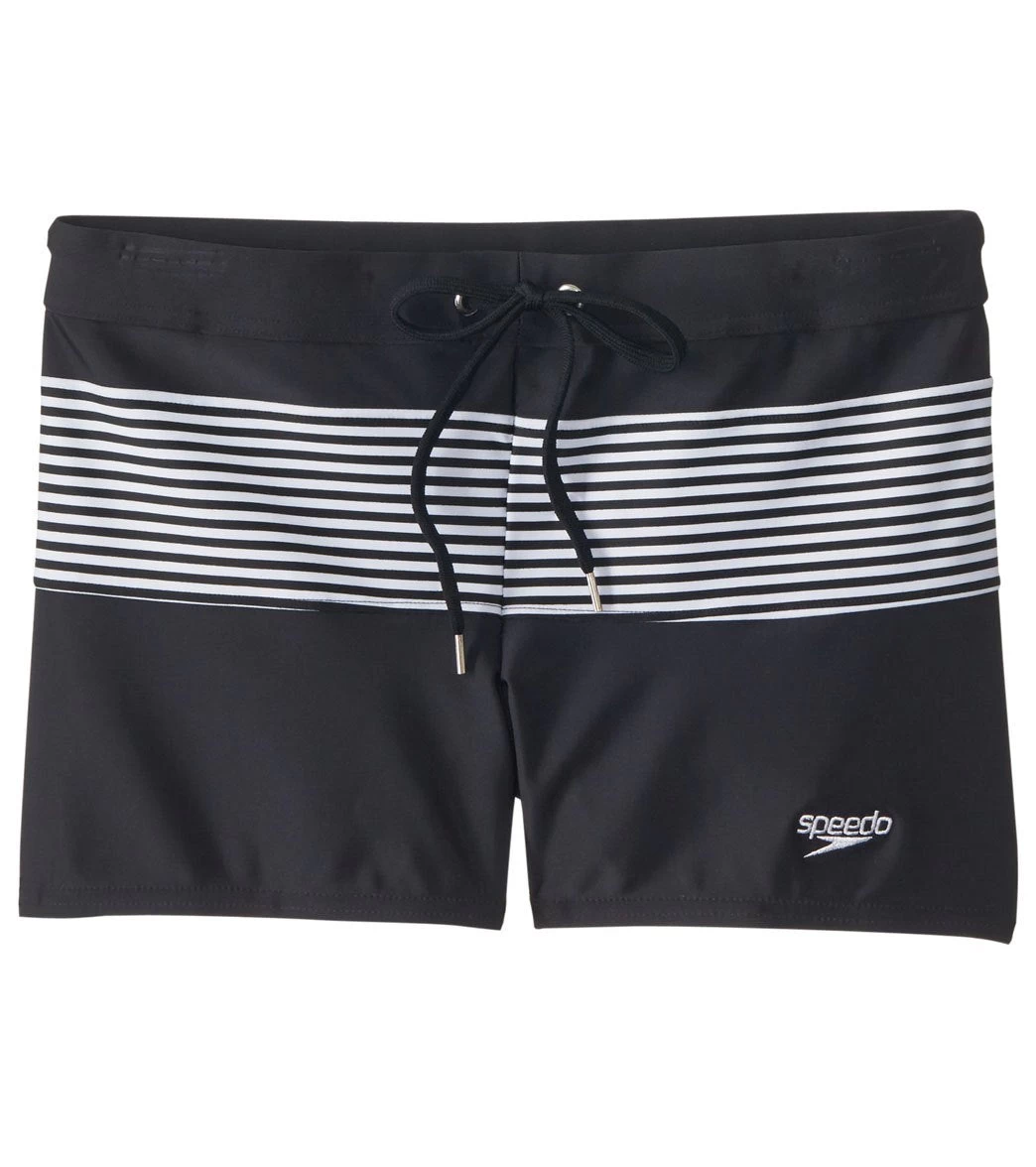 Speedo Men's Stripe Splice Square Leg Swimsuit