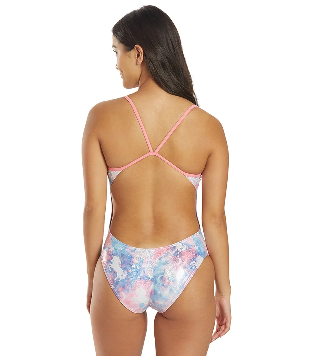 Unicorn Dreams Foil Micro Back One Piece Swimsuit - Image 3