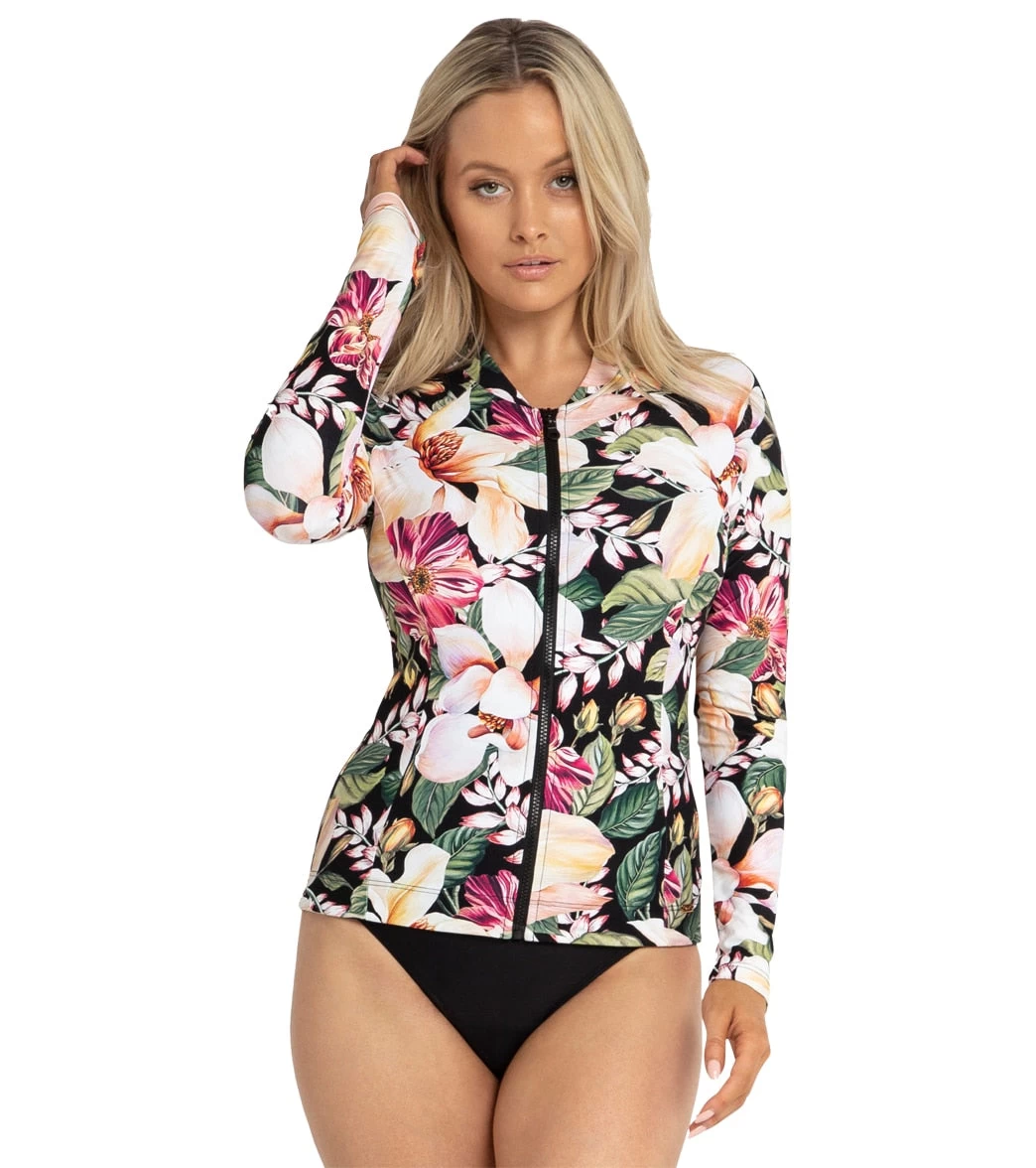 Women's Magnolia Long Sleeve Front Zip Rash Guard