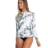 Women's Sofia Long Sleeve Gathered Rash Guard