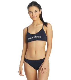 Women's Open V Back Lifeguard Two Piece Swimsuit Set