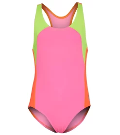 TYR Girls' Solid Splice Maxfit One Piece Swimsuit (Little Kid, Big Kid)