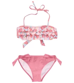 Girls' Apple Love Bandeau Bikini Set (Toddler, Little Kid)