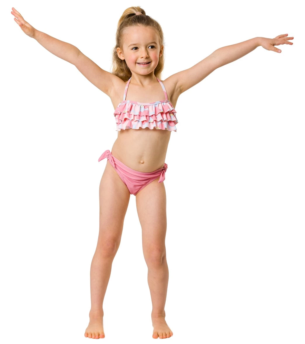 Girls' Apple Love Bandeau Bikini Set (Toddler, Little Kid) - Image 3