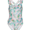 Girls' Luau Palms Mindy UPF 50+ One Piece Swimsuit (Baby, Toddler, Little Kid)