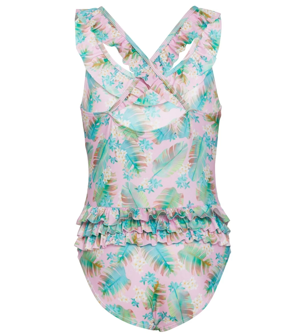 Girls' Luau Palms Mindy UPF 50+ One Piece Swimsuit (Baby, Toddler, Little Kid) - Image 2