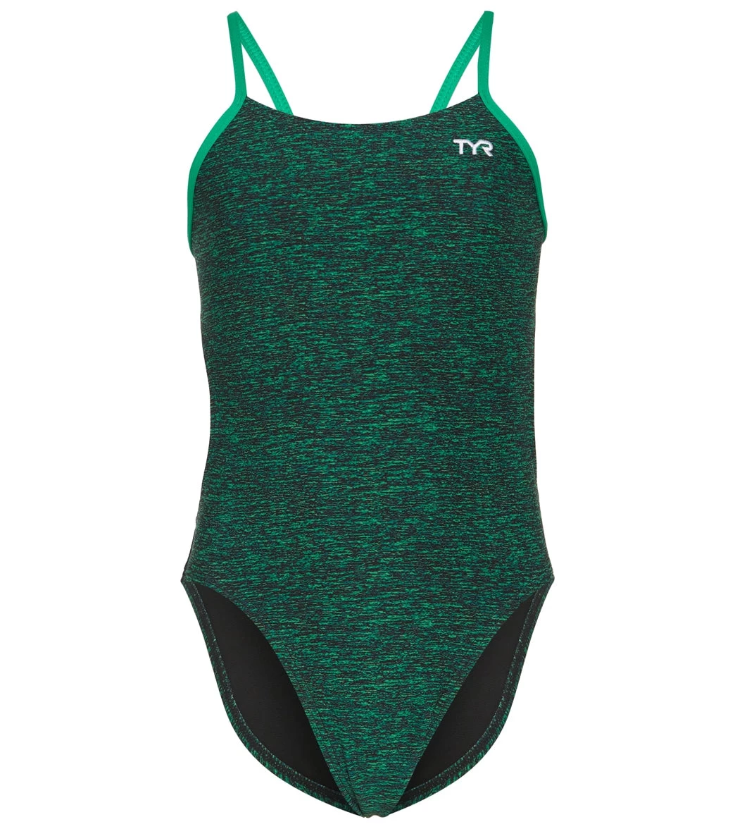 TYR Girls' Lapped Cutoutfit One Piece Swimsuit
