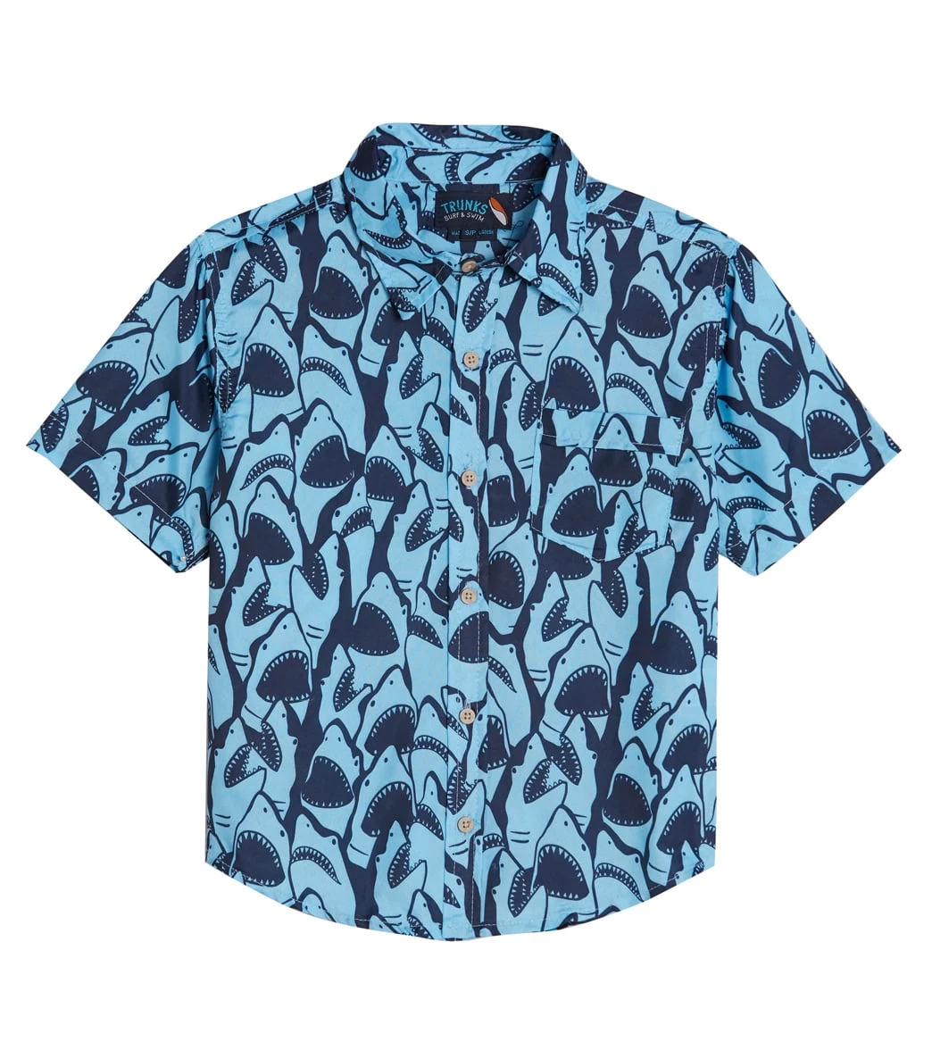 Boys' Shark Camp Shirt & Swim Trunks Set (Big Kid) - Image 3