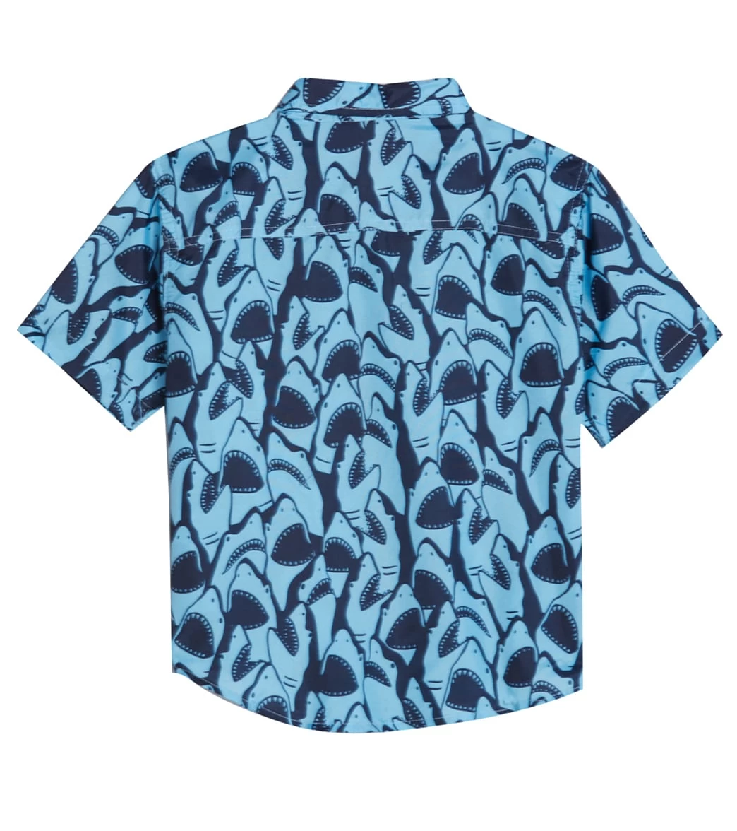 Boys' Shark Camp Shirt & Swim Trunks Set (Big Kid) - Image 4