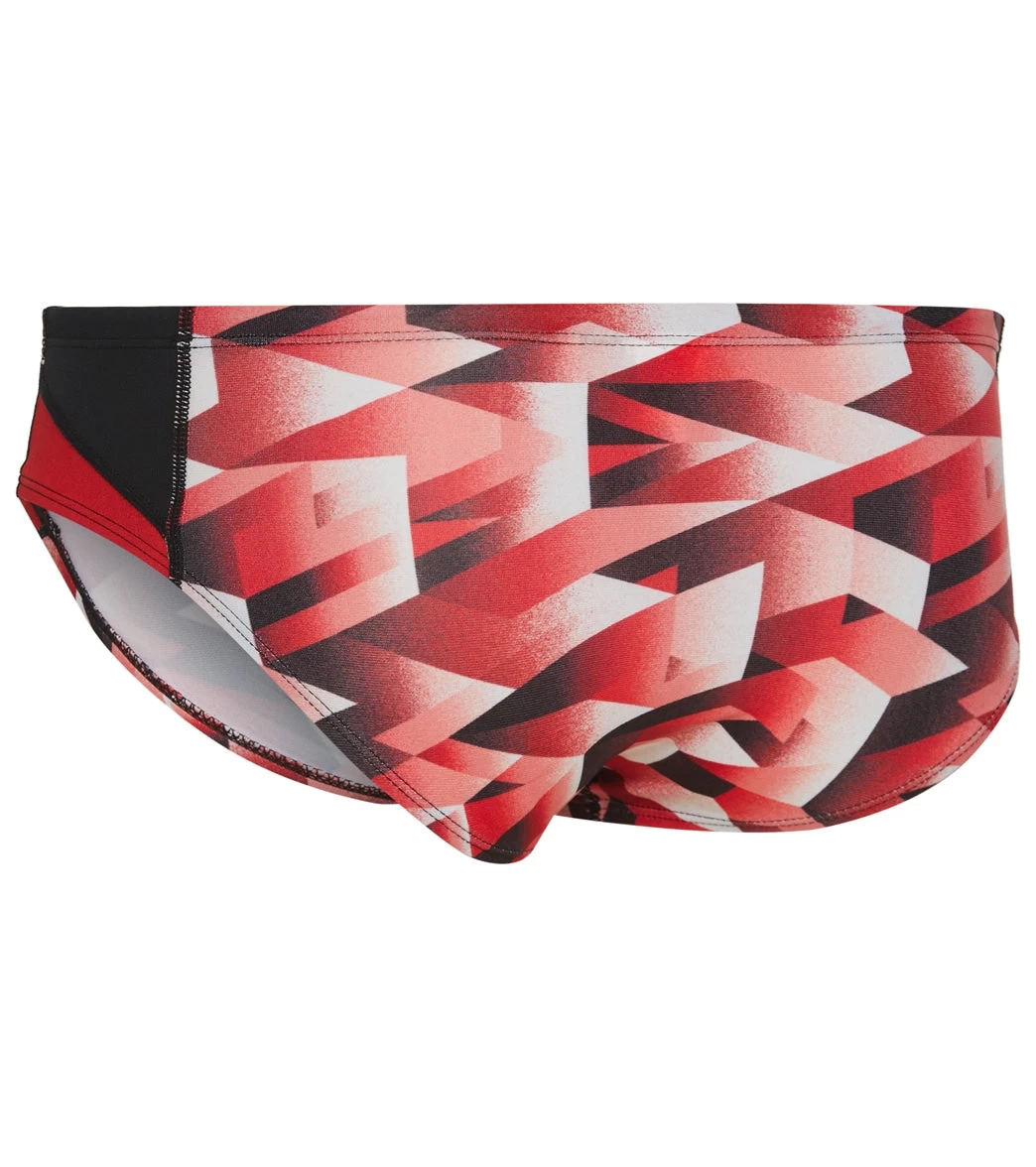 Men's Reliance Molten Print Spliced Racer Brief Swimsuit - Image 2