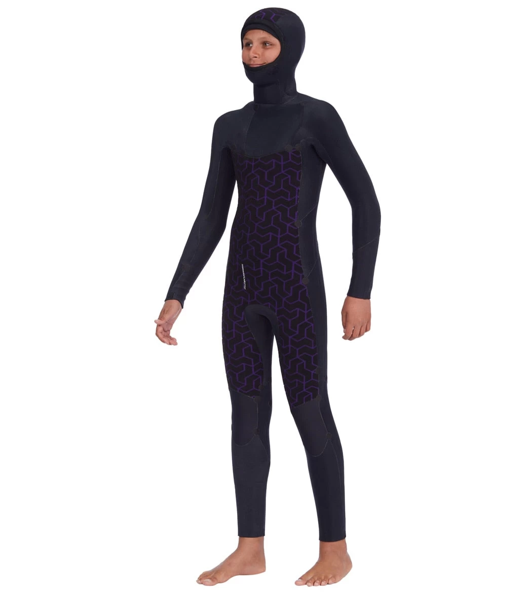 Billabong Youth 5/4mm Absolute Chest Zip Hooded Fullsuit Wetsuit - Image 3