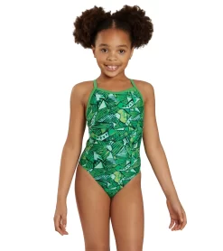 Tribal Graffiti Thin Strap One Piece Swimsuit Youth (22 - 28)