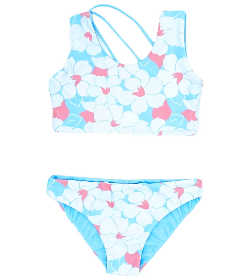 Girls' Summer Sun Reversible Two Piece Bikini Set (Toddler, Little Kid, Big Kid)