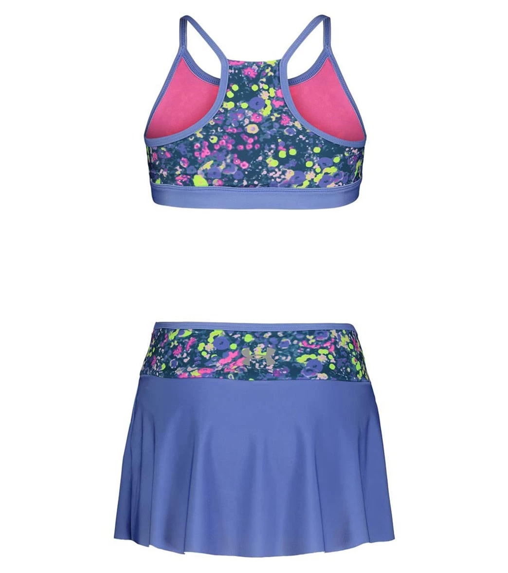 Under Armour Girls' UA Two Piece Swim Skirt Set (Toddler, Little Kid, Big Kid) - Image 2